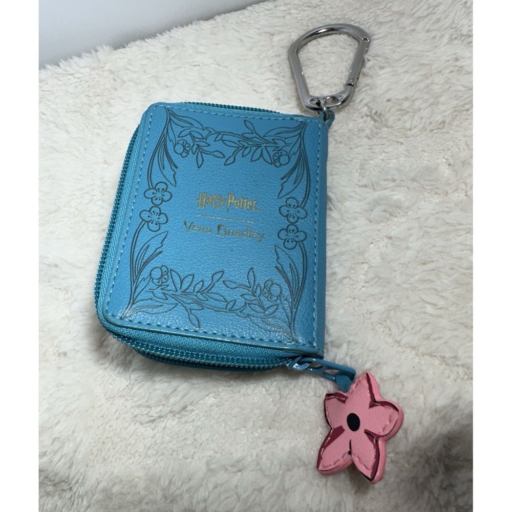Harry Potter Vera Bradley Book Bag Charm Zipper Pouch Herbology Spell Book